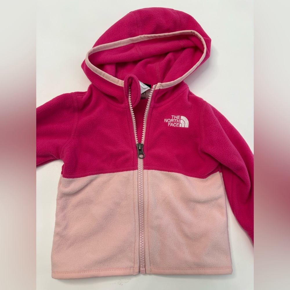 The North Face Kids' Two-Tone Pink Fleece Hoodie